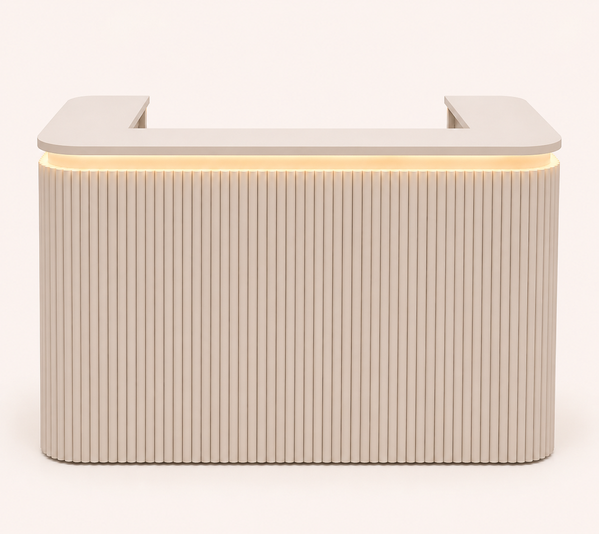 Fluted Reception Counter - Front View