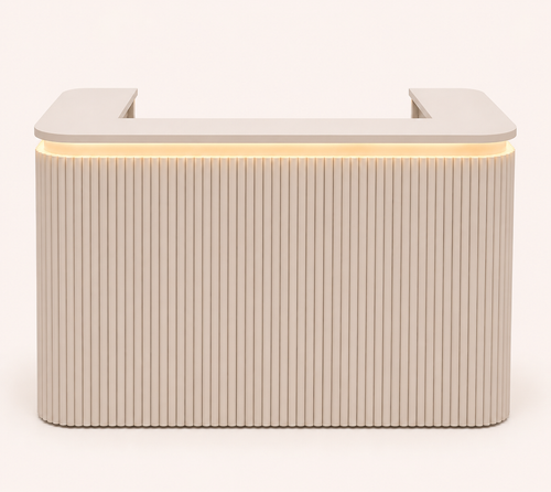 Fluted Reception Counter - Front View