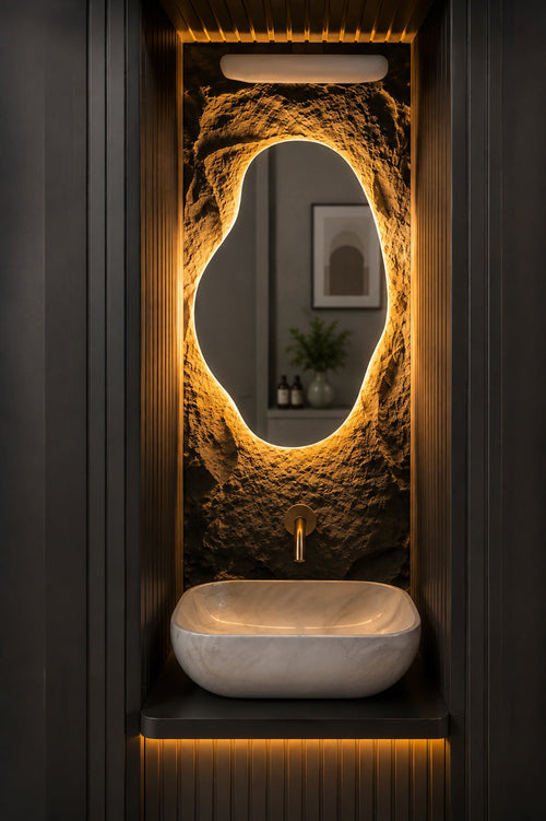 Luxury LED Backlit Organic Mirror - White LED
